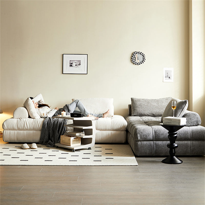 Block Modular White Sectional-Gray