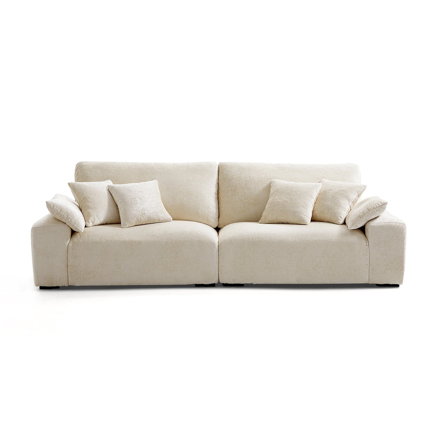 The Empress Yellow Sofa-Beige-106.3″