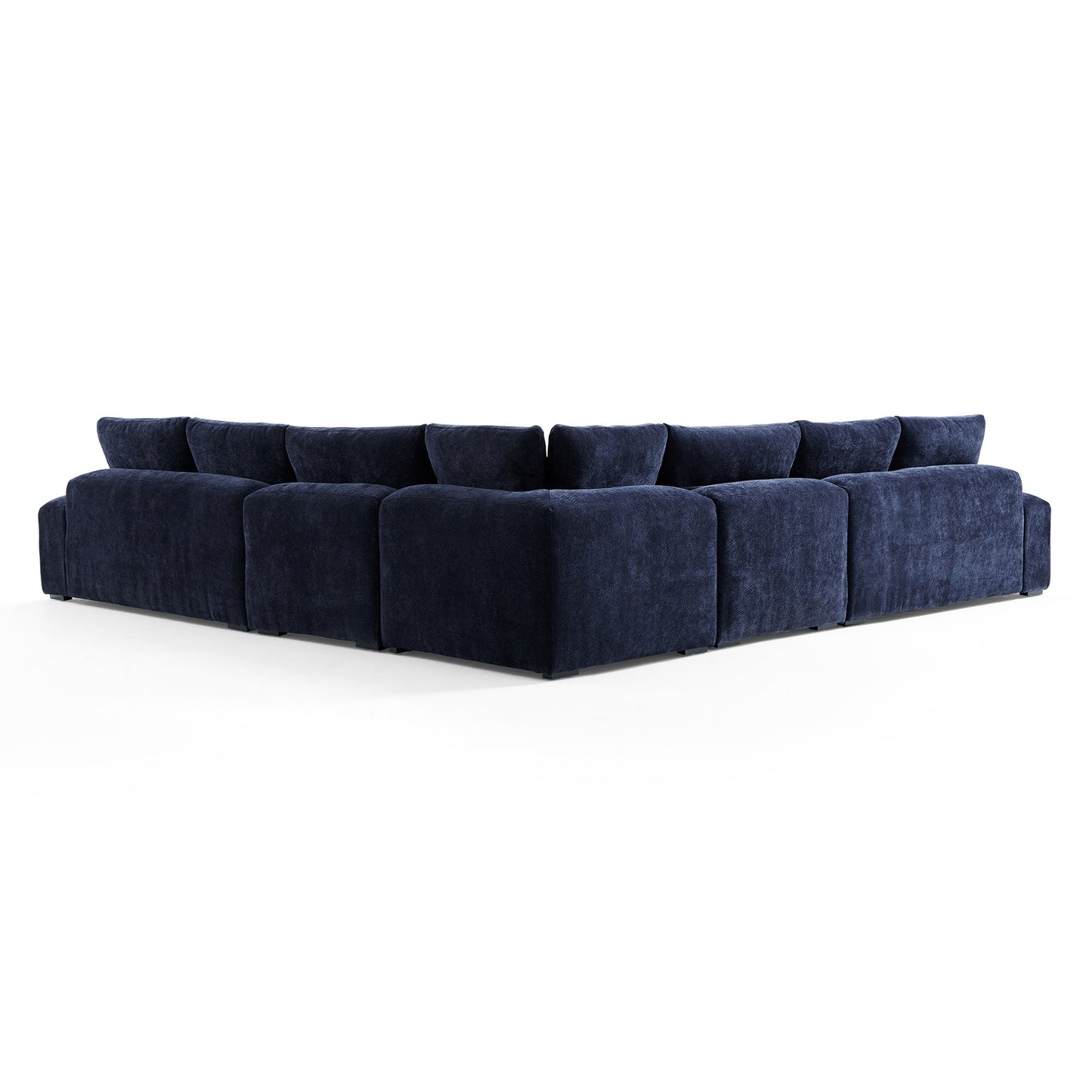 The Empress Navy Blue Corner Sectional-Navy Blue-144.9"