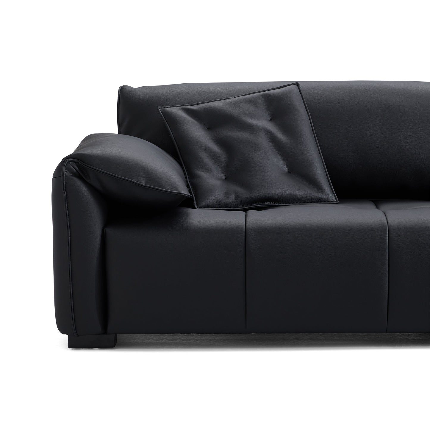 Anorea Contemporary Minimalist Sofa-Black