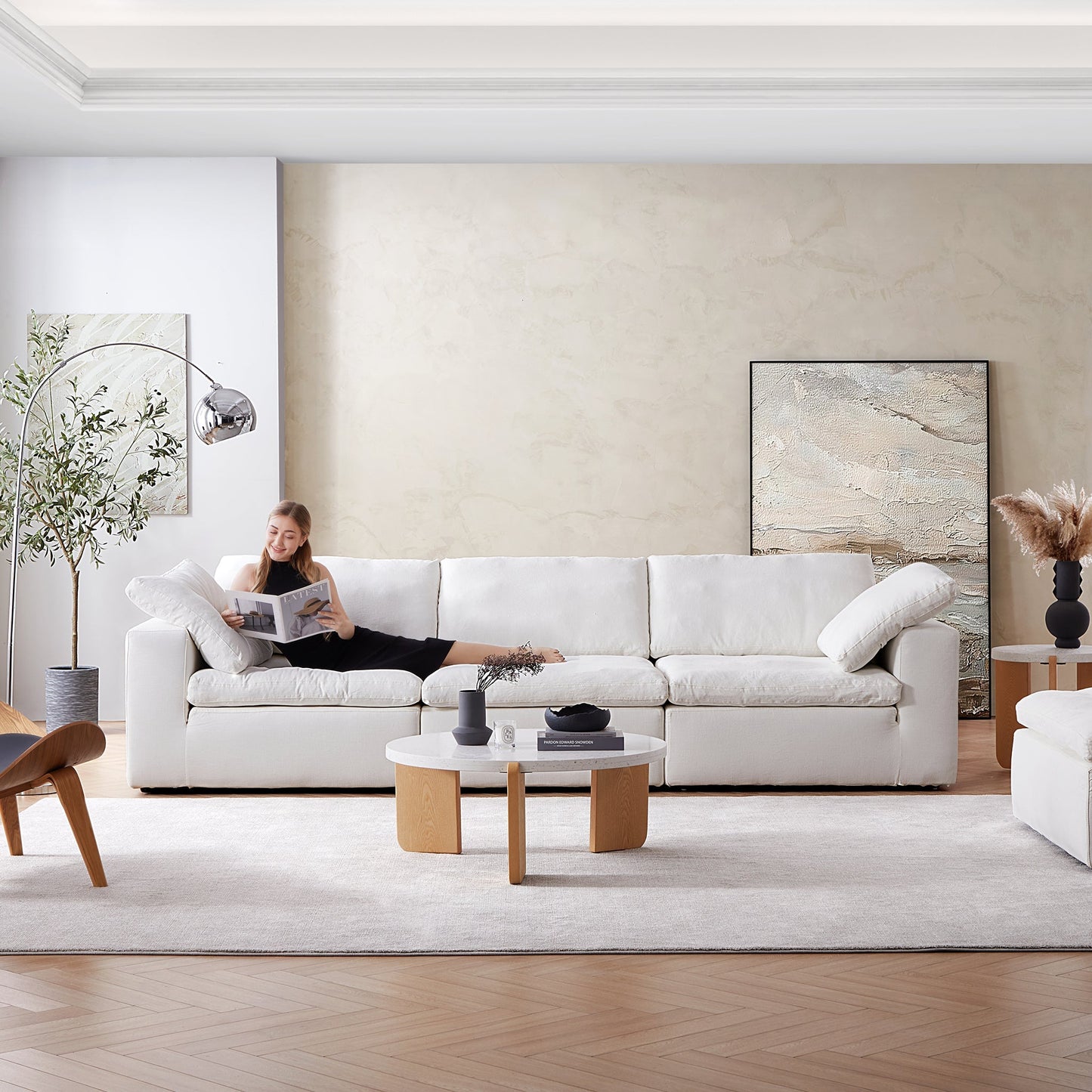 Tender Wabi Sabi Sand Sofa-White