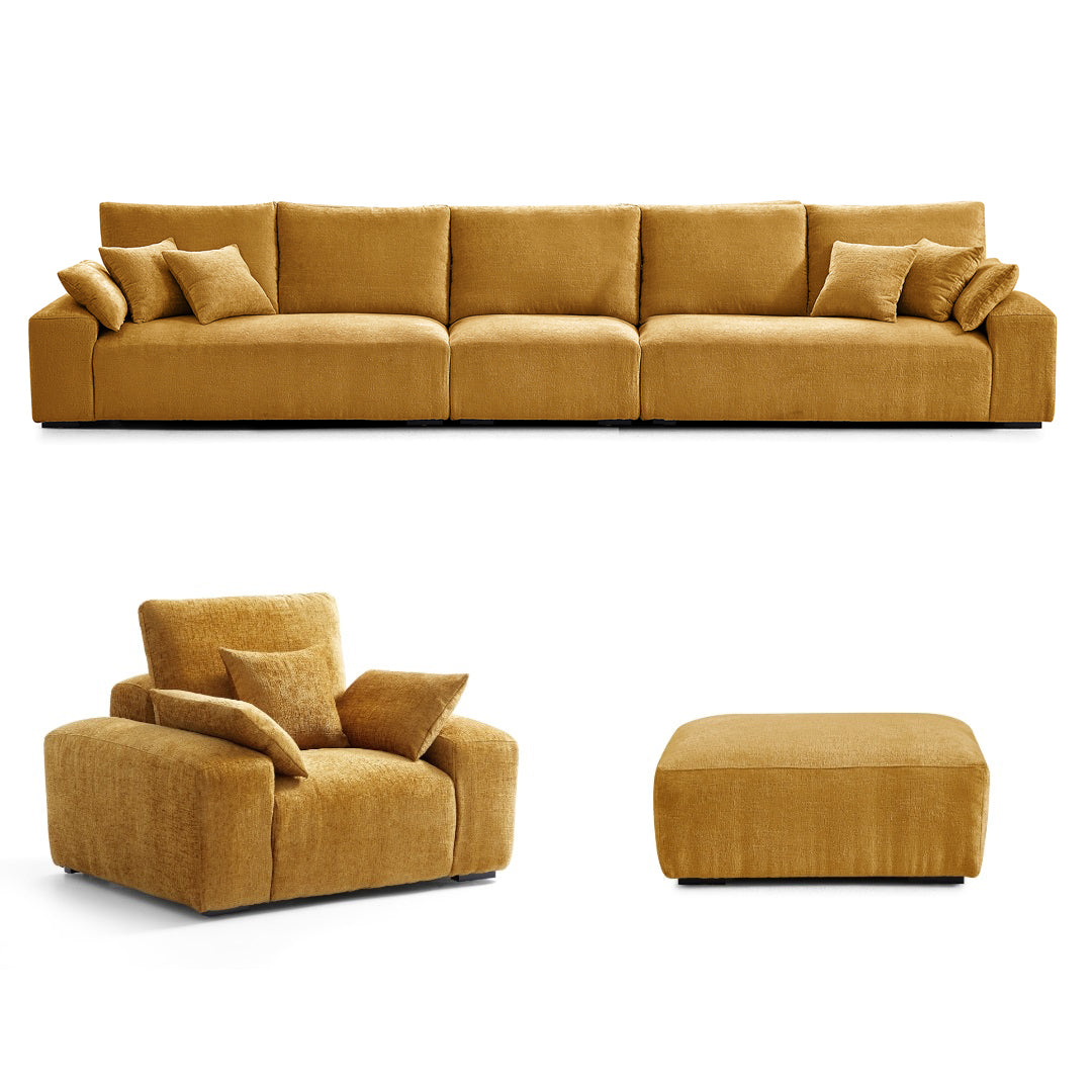 The Empress Yellow Sofa Set-Yellow-175.6"