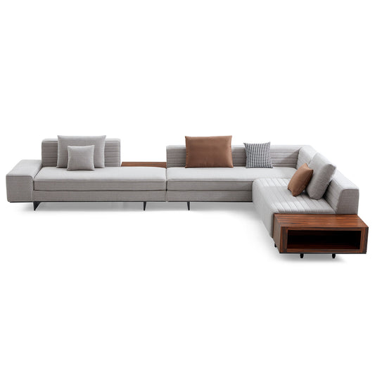 Brandy Channel Tufting Sectional with Coffee Table-hidden