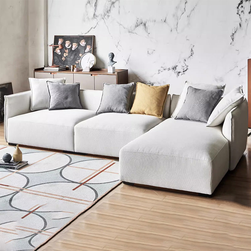 Serene Beige Fabric Sectional-Beige