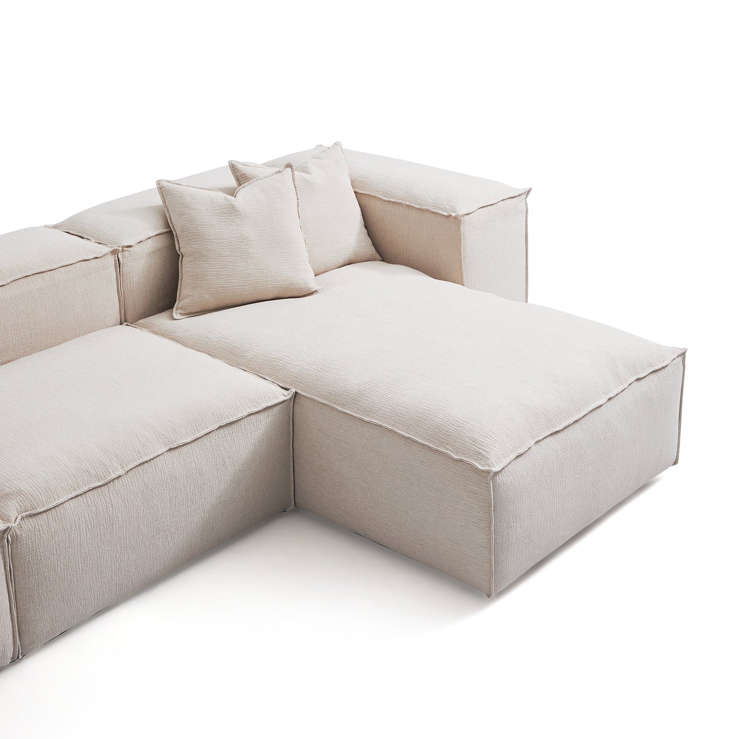 Freedom Modular Khaki U Shaped Sectional Sofa-Khaki