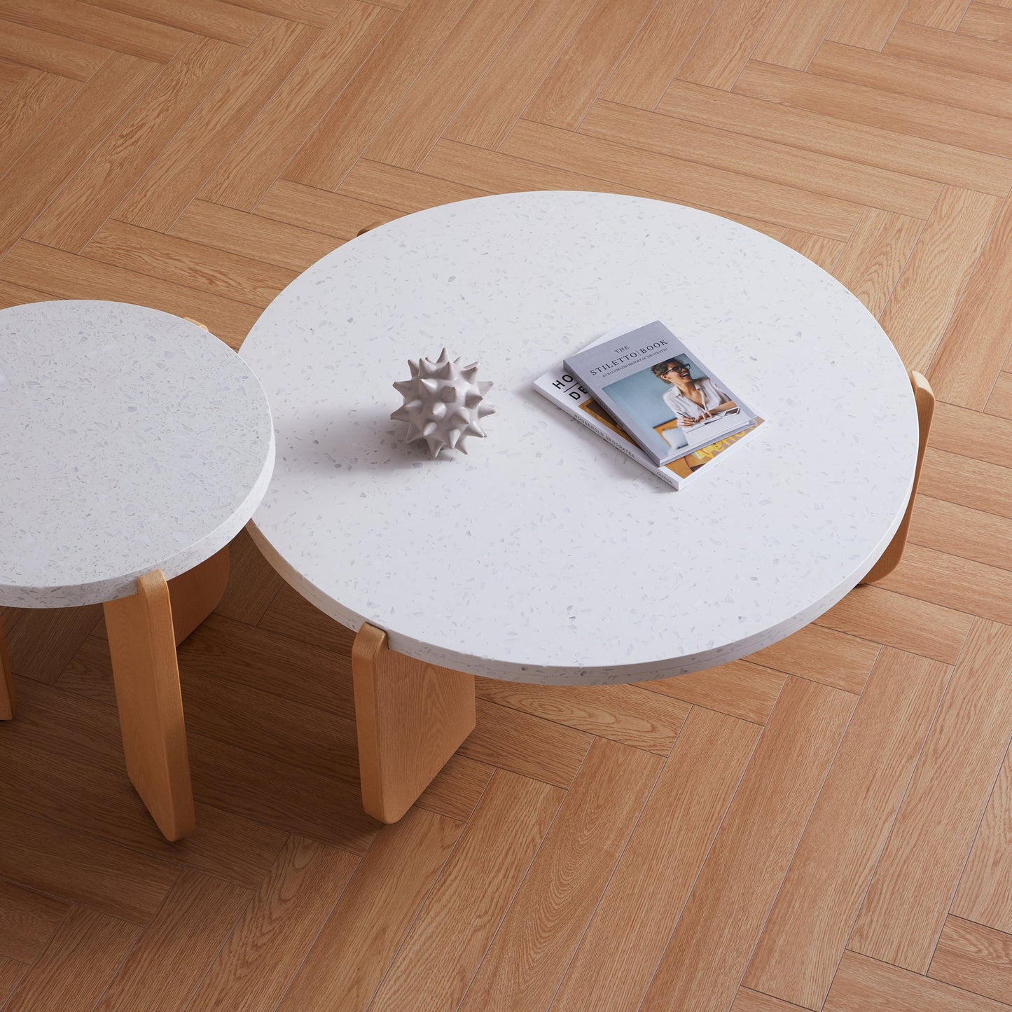 Terrazzo Coffee Table-35.4″ & 19.7″