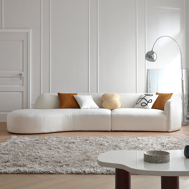 Crescent Bay Wabi Sabi Gray Sofa-White