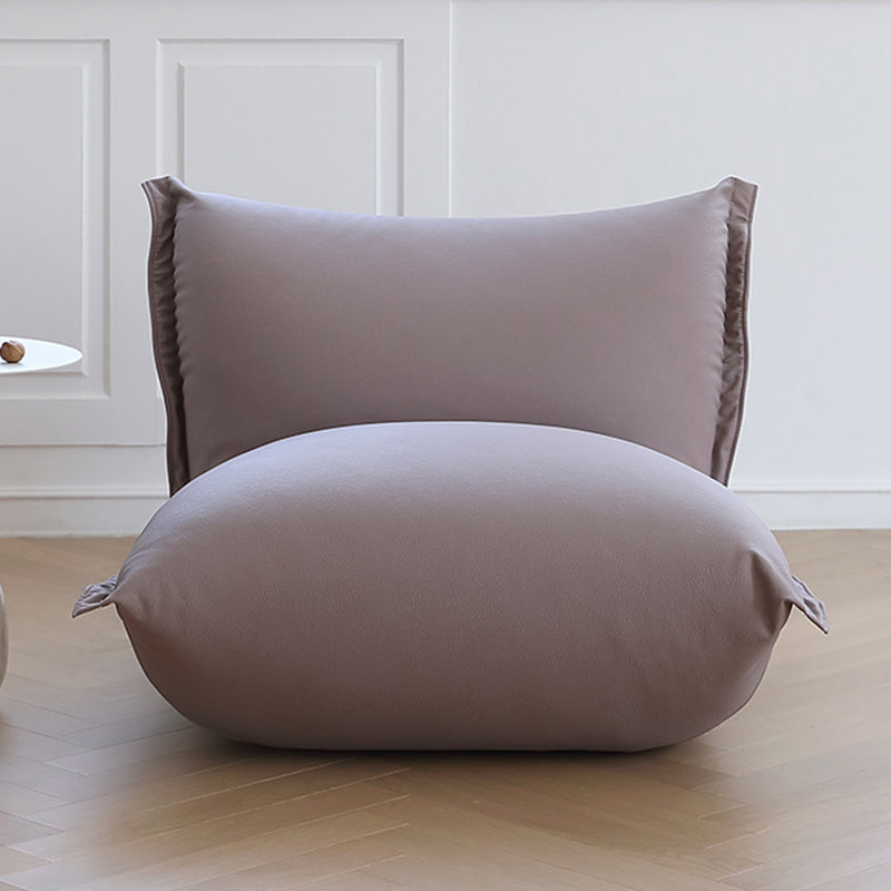 Teddy Minimalist Bean Bag Armless Chair & Lounger-Purple