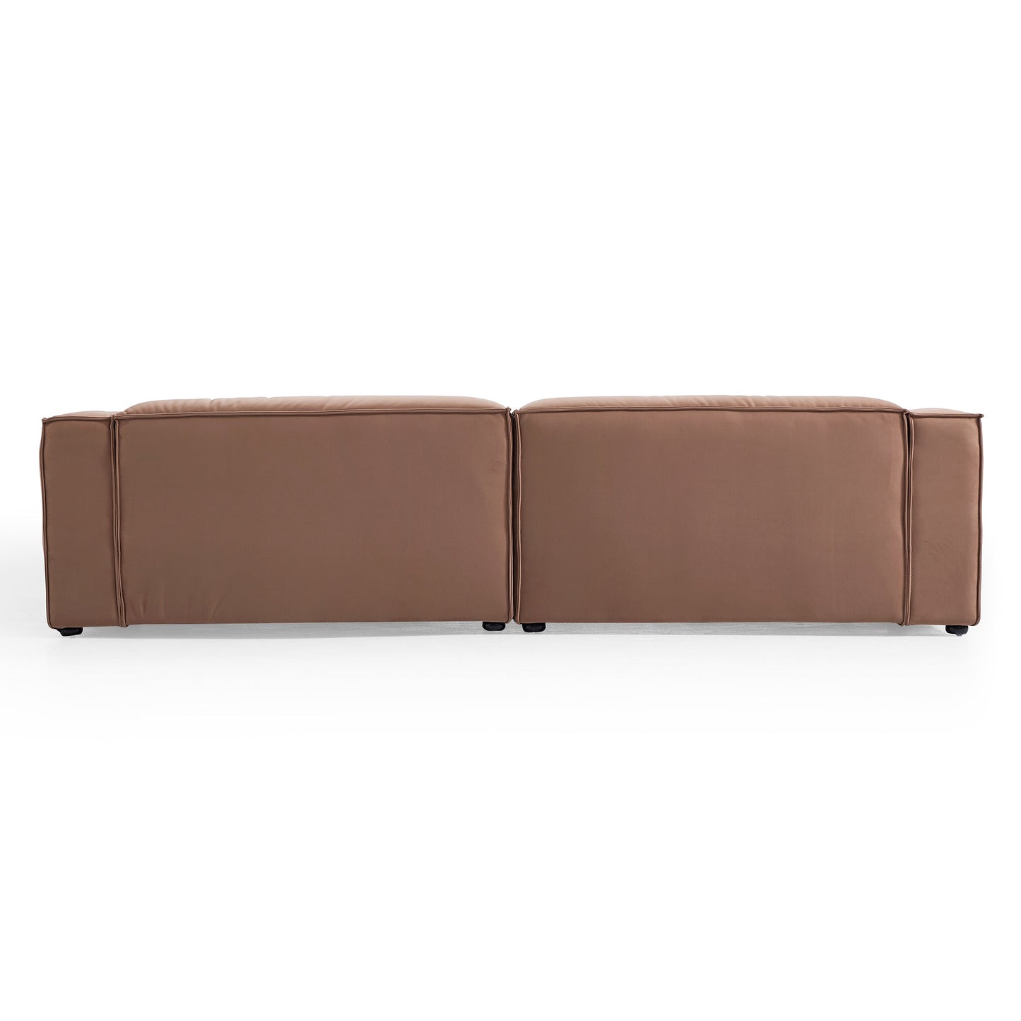 Luxury Minimalist Brown Fabric Daybed Sofa-Brown