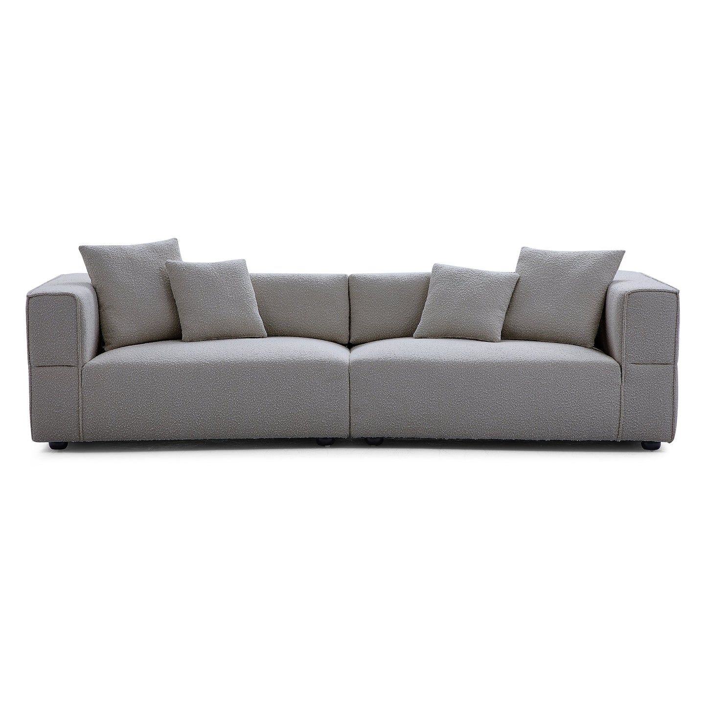 Nordic Modern Creamy Sofa-Gray-4 Seater 103.1"