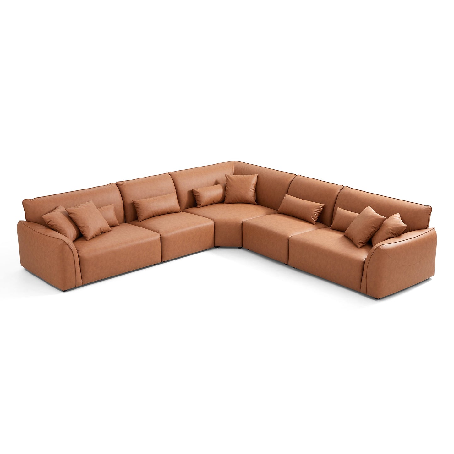 Canapé d'angle minimaliste marron Milano Moda