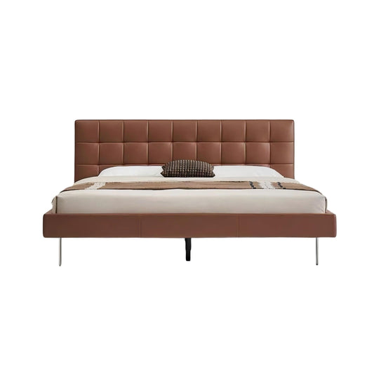 Mocha Slice Leather Bed-Brown