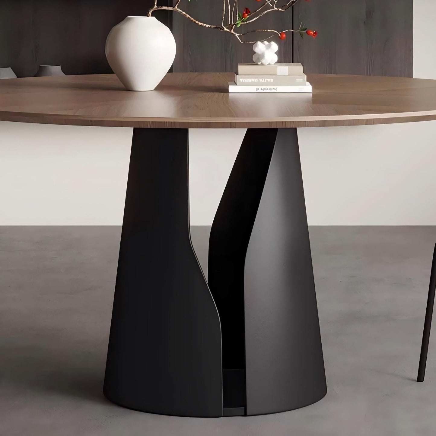 Lunaro Wood Steel Dining Table