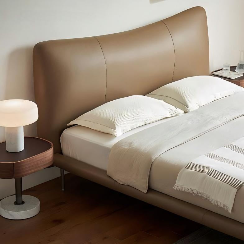Choco Swirl Leather Bed-Brown