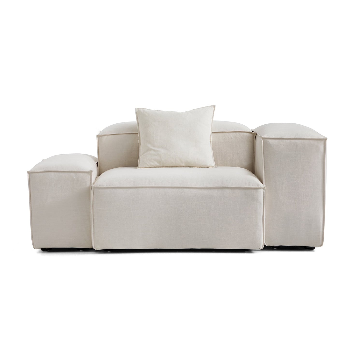 Freedom Modular Accent Armchair-Beige-Low & High