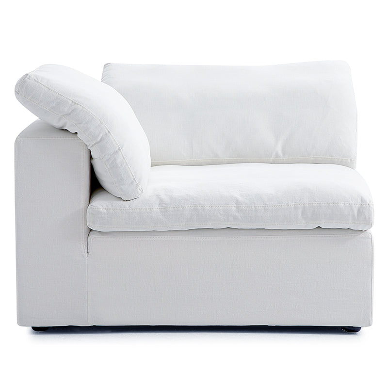 Tender Wabi Sabi U Shaped White Sectional Sofa-White