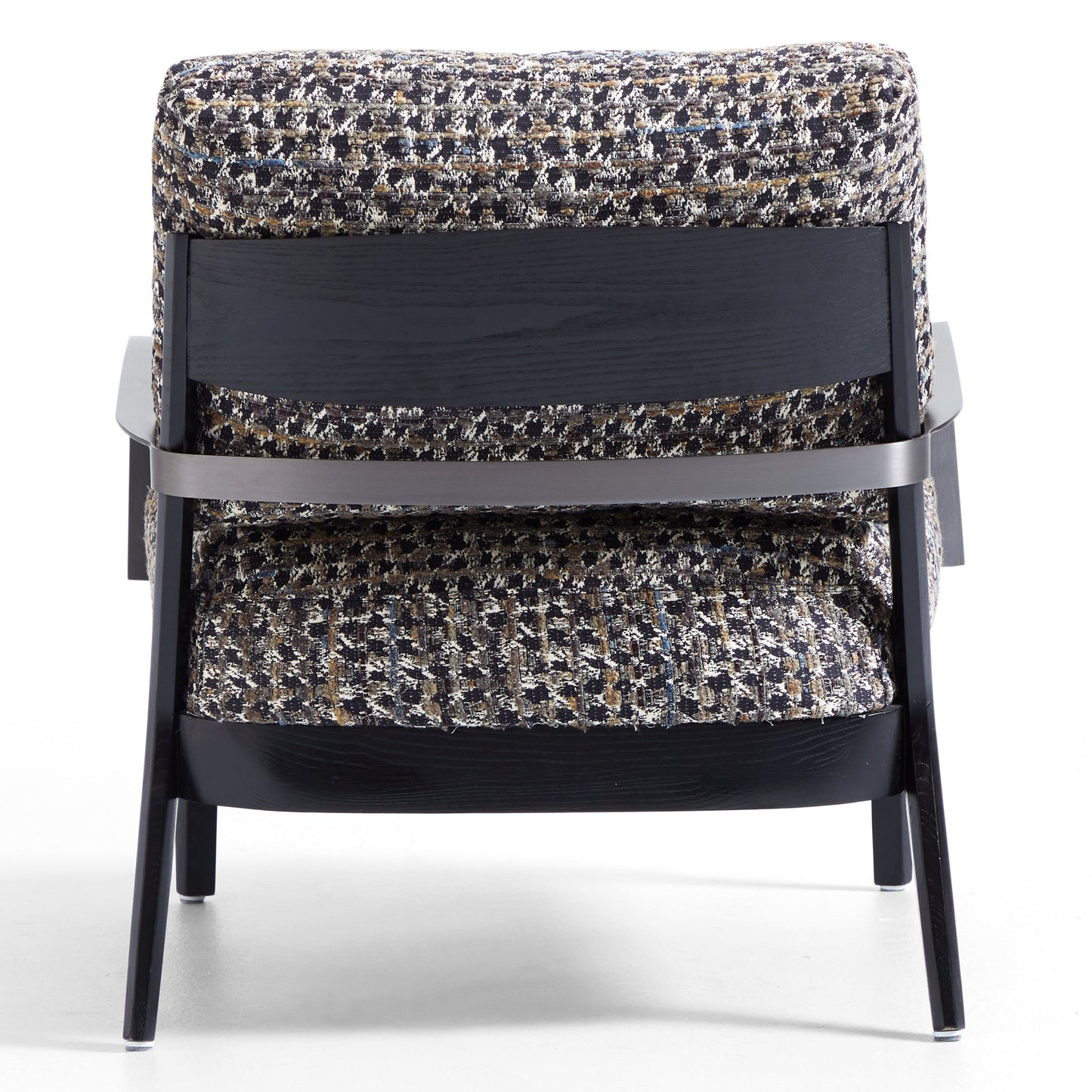Charcoal Gary Flax Linen Minimalist Leisure Chair-Black