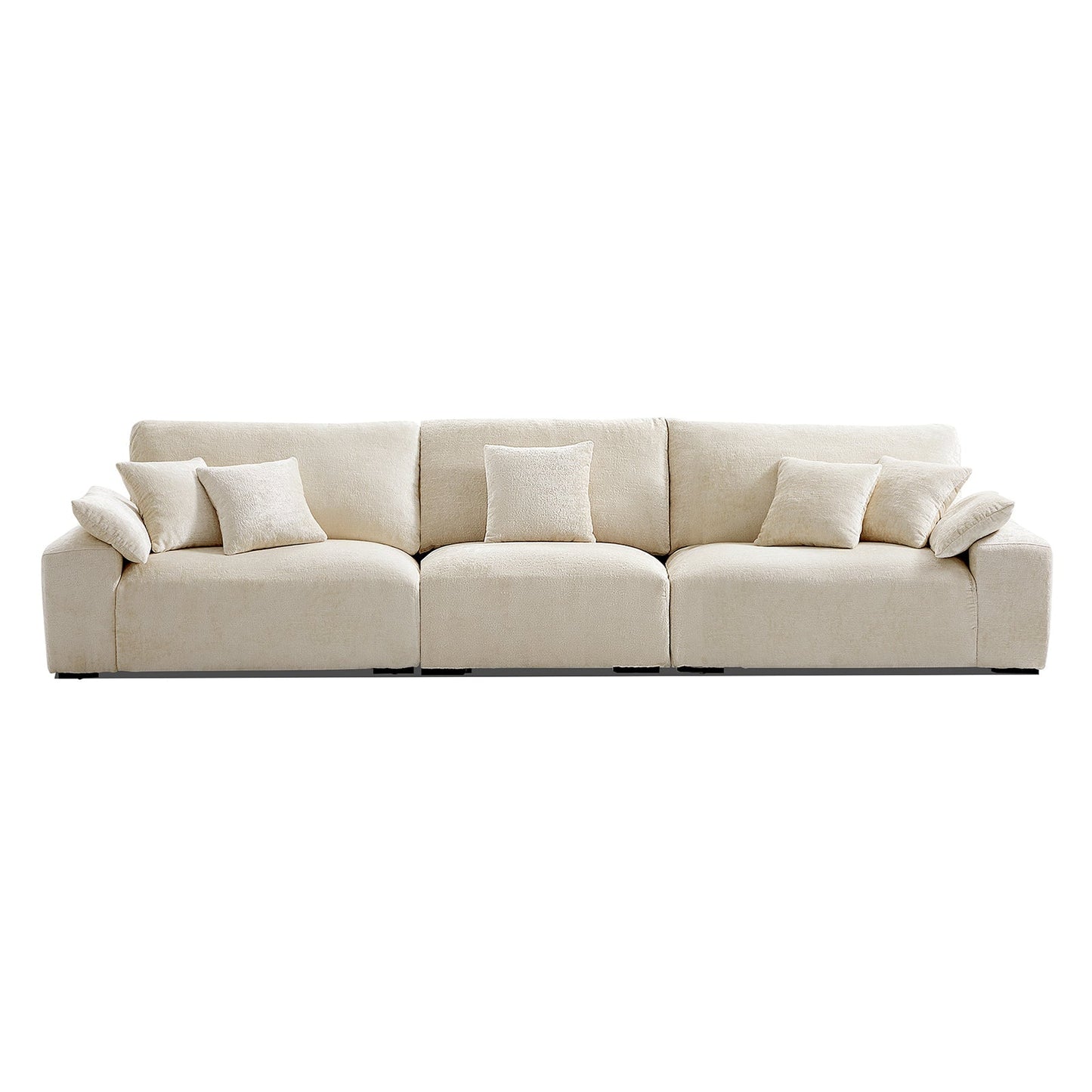 The Empress Yellow Sofa-Beige-141.7″