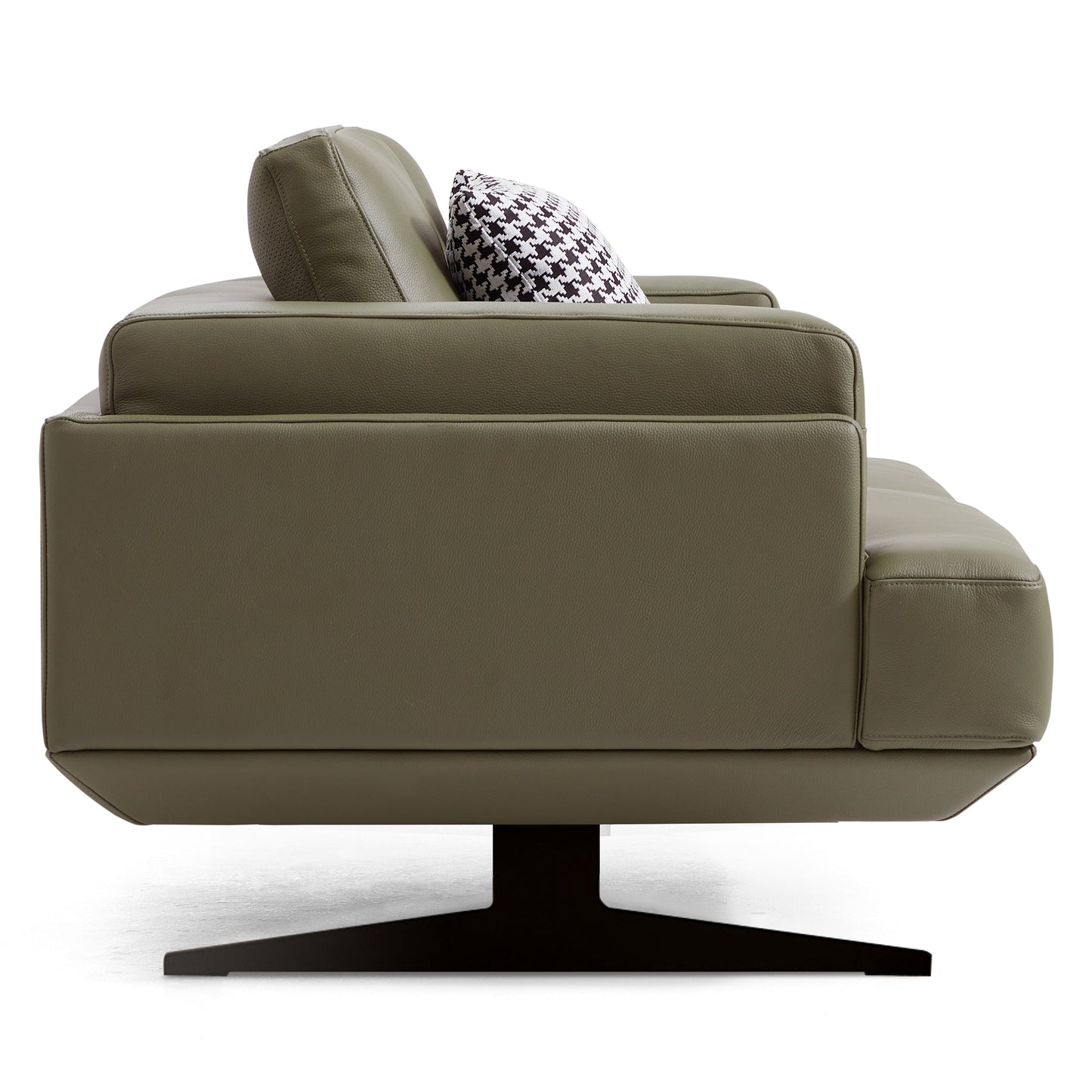 Olivia Top Grain Genuine Leather Sofa-Olive
