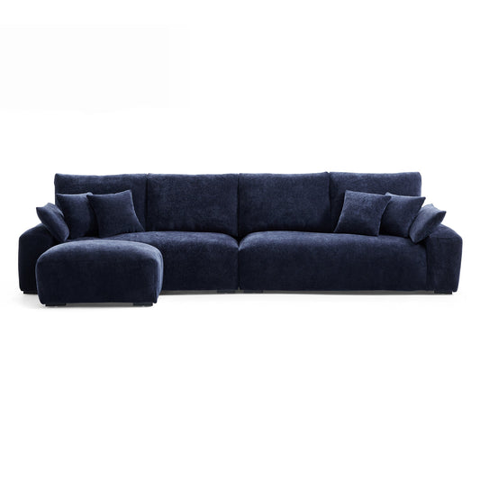 The Empress Navy Blue Sofa and Ottoman-hidden