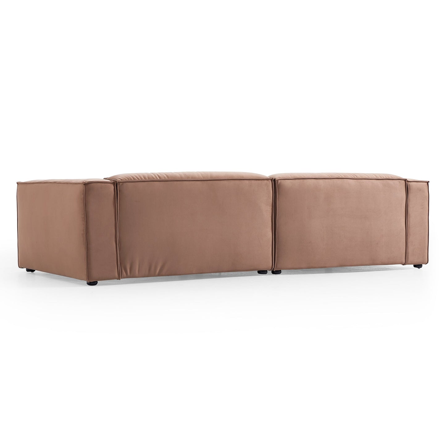 Luxury Minimalist Brown Fabric Daybed Sofa-Brown