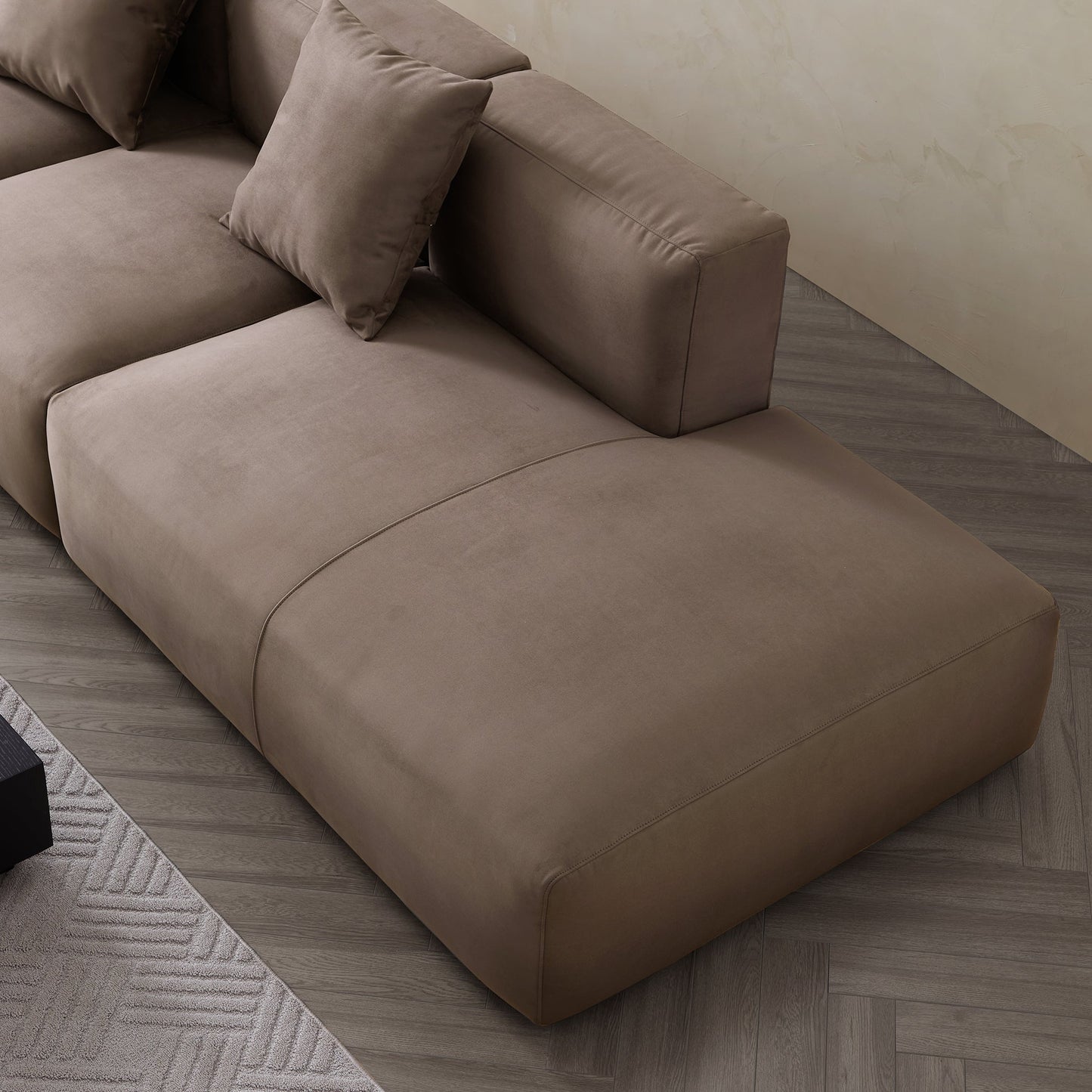 Geometry Minimalist Sectional-Brown