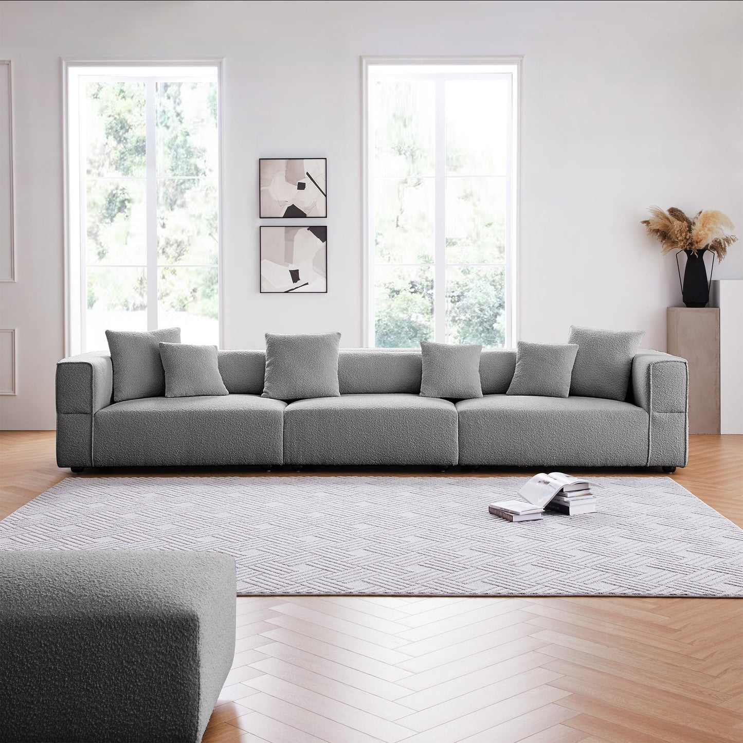 Nordic Modern Creamy Sofa-Gray