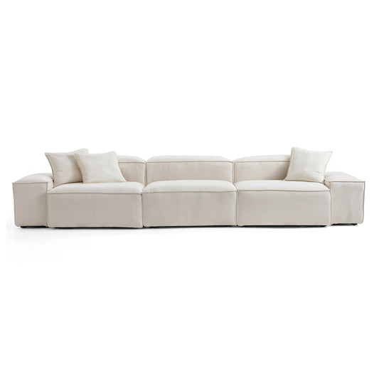 Freedom Modular Sectional Sofa-Beige-143.7"-Low