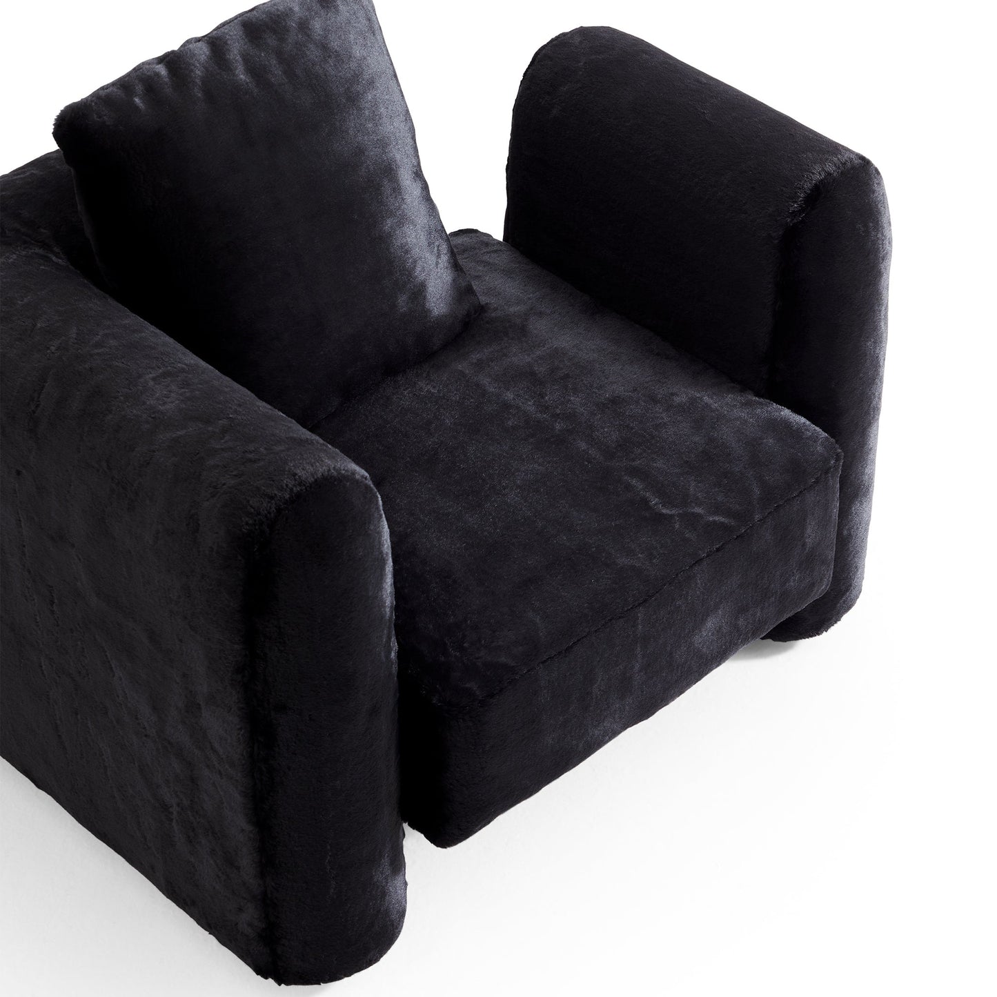 Obsidian Plush Accent Chair-Black