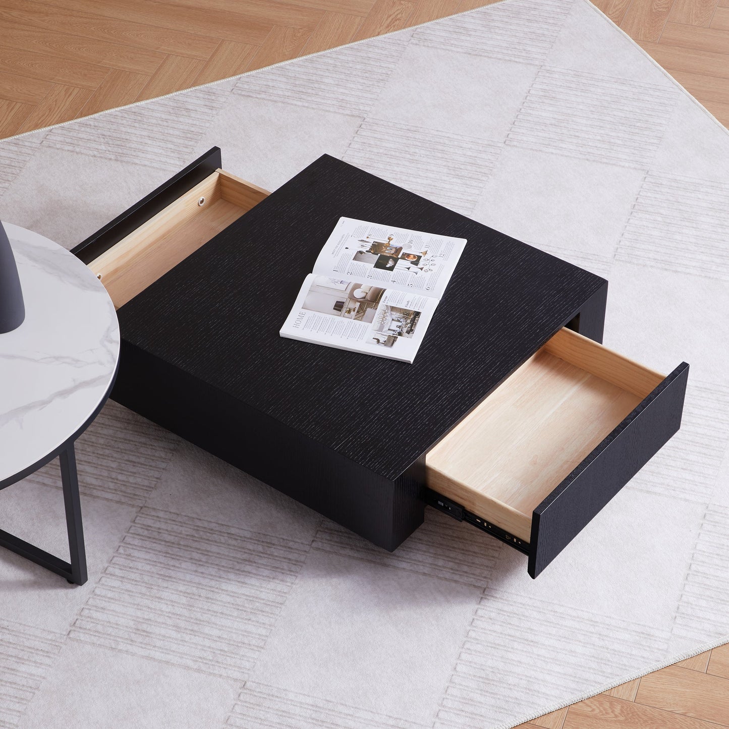Clarence Round & Square Coffee Table Set-31.5″ & 27.6″