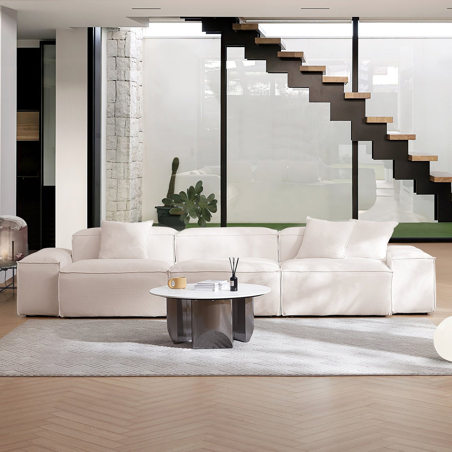 Freedom Modular Khaki Sofa-Khaki