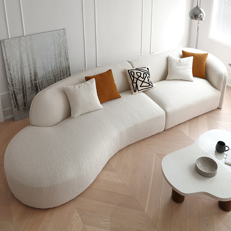 Crescent Bay Wabi Sabi Gray Sofa-White
