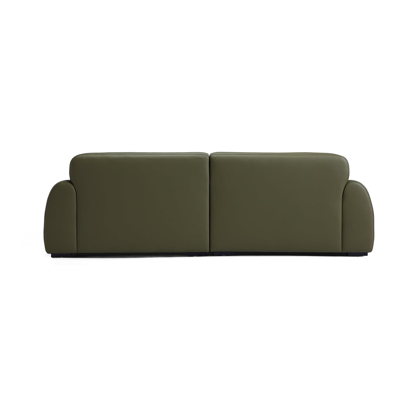 Brenley Modern Italian Leather Sofa-Olive