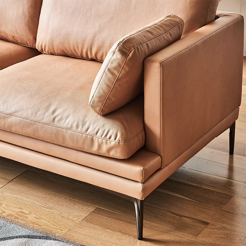 Chic Light Brown Leathaire Couch-Camel