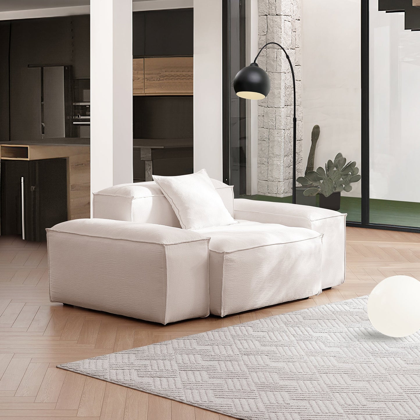 Freedom Modular Khaki Accent Armchair-Khaki