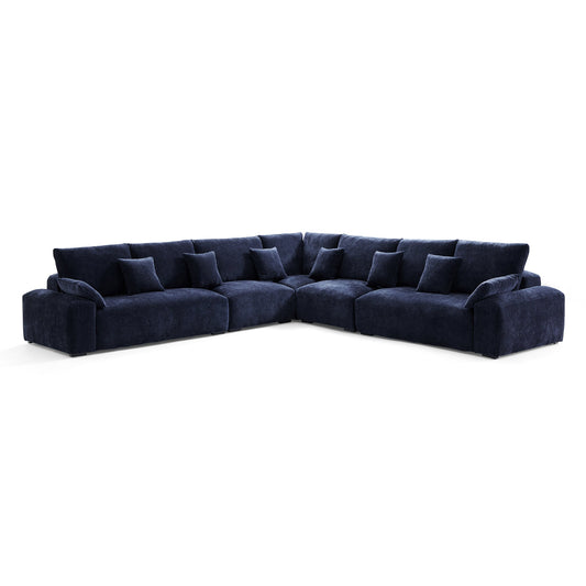 The Empress Navy Blue Corner Sectional-hidden