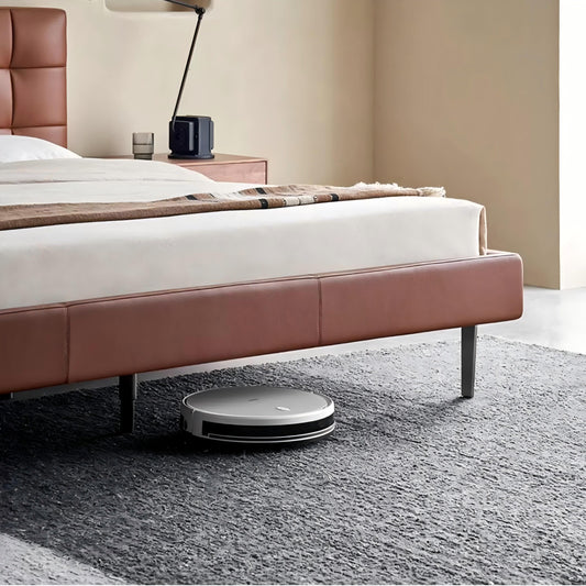 Mocha Slice Leather Bed-Brown