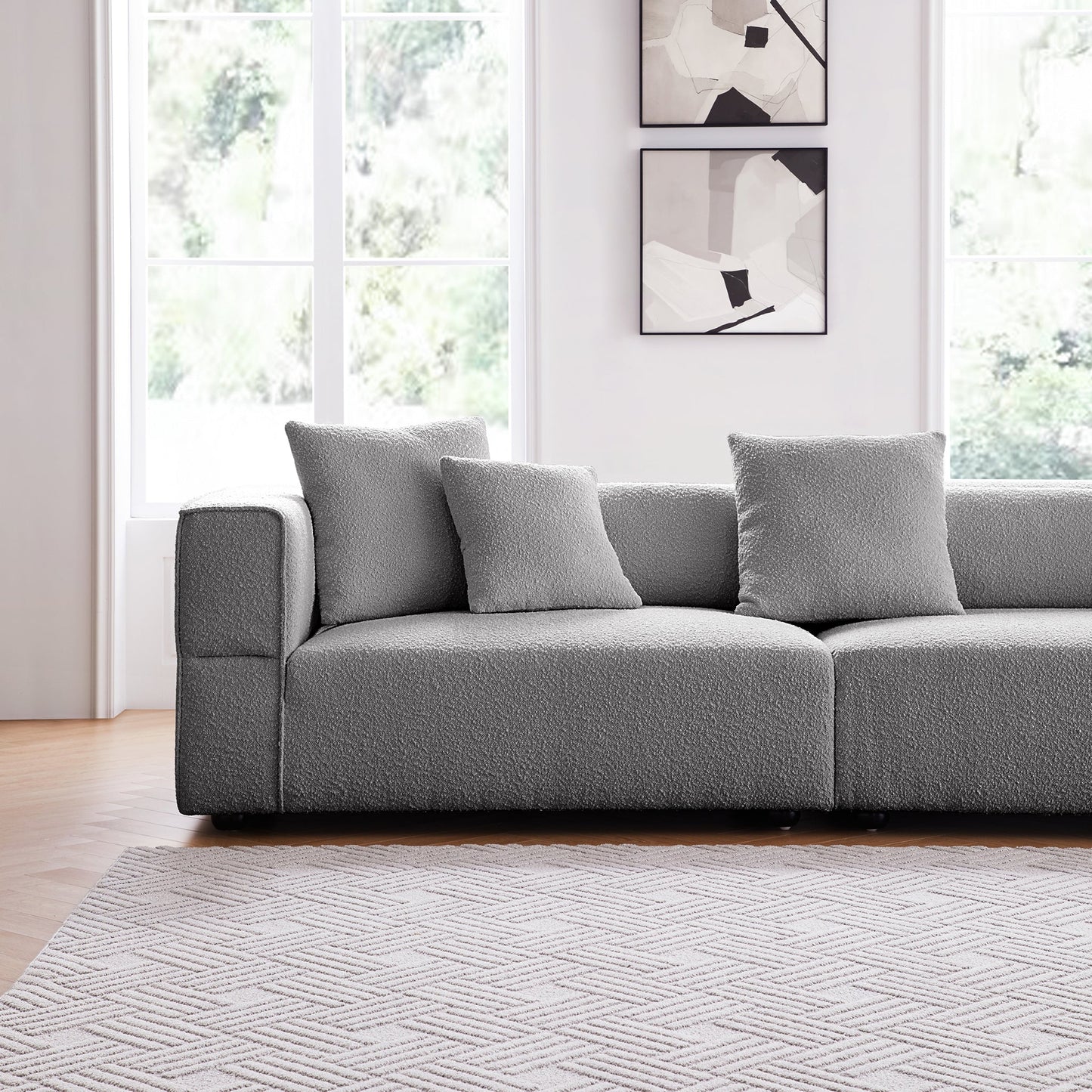 Nordic Modern Creamy Sofa-Gray