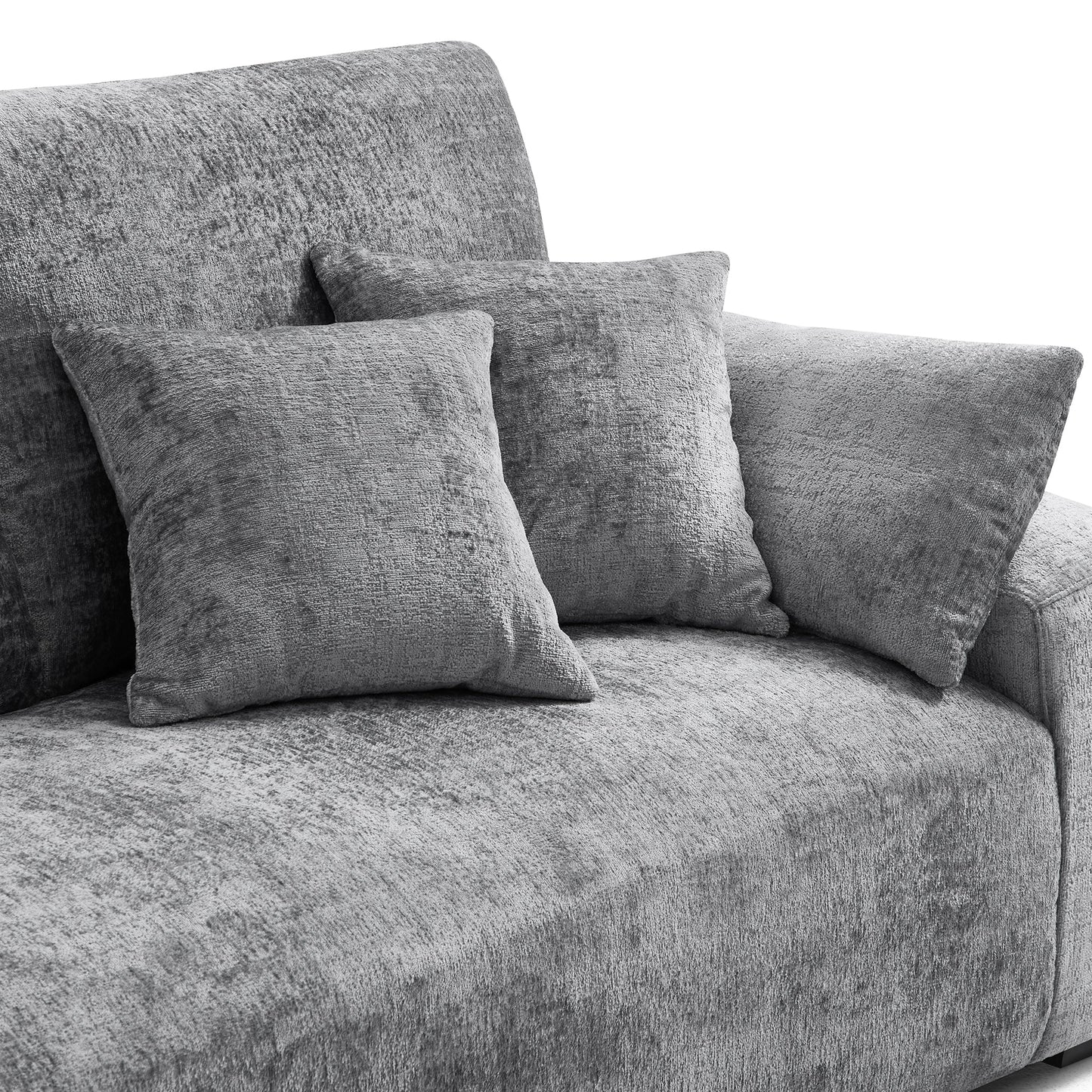 The Empress Beige Sofa and Ottoman-Gray