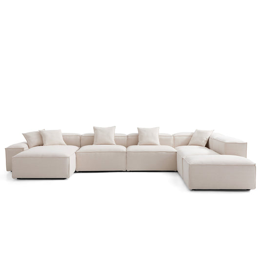 Freedom Modular Khaki Open End Sectional Sofa-hidden