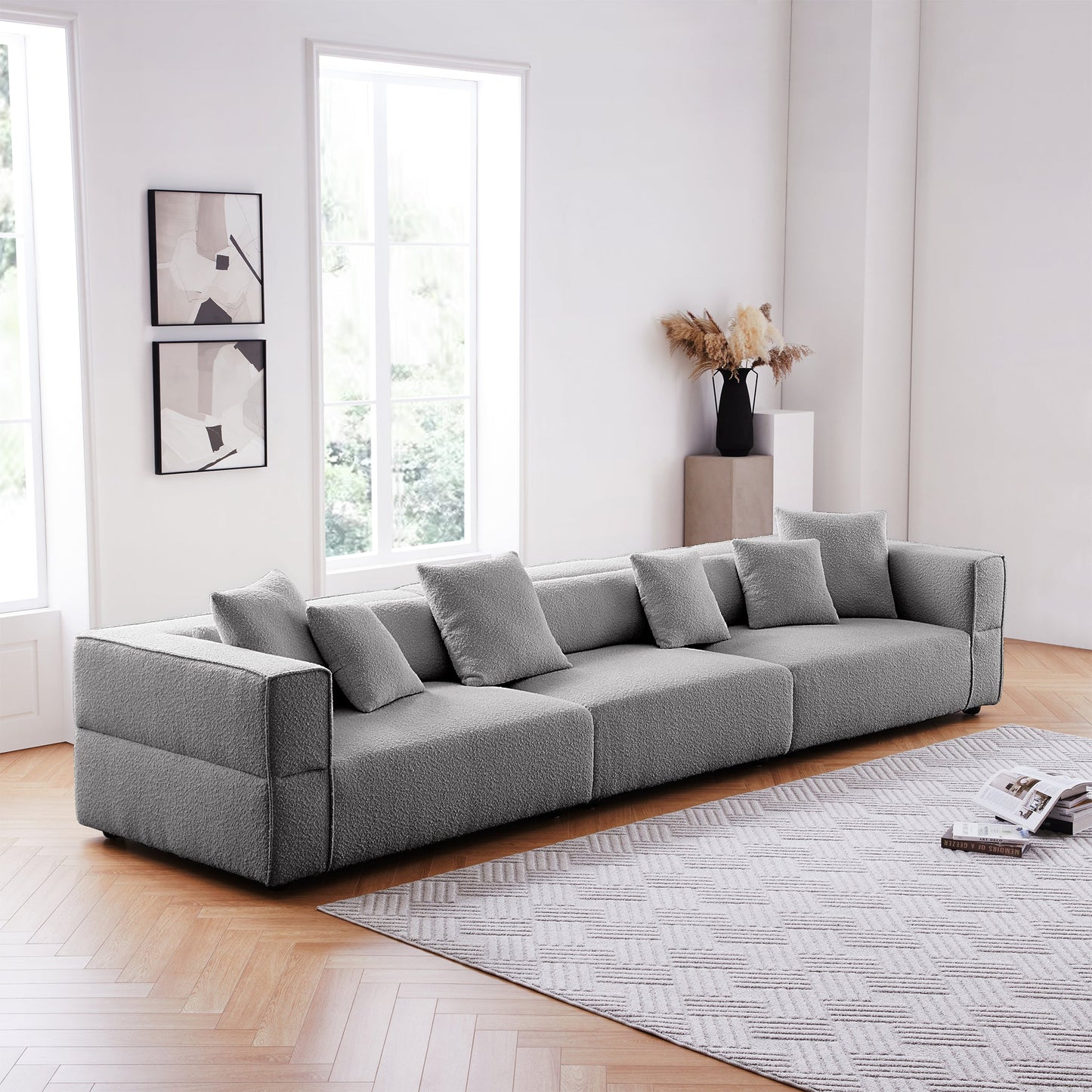 Nordic Modern Creamy Sofa-Gray
