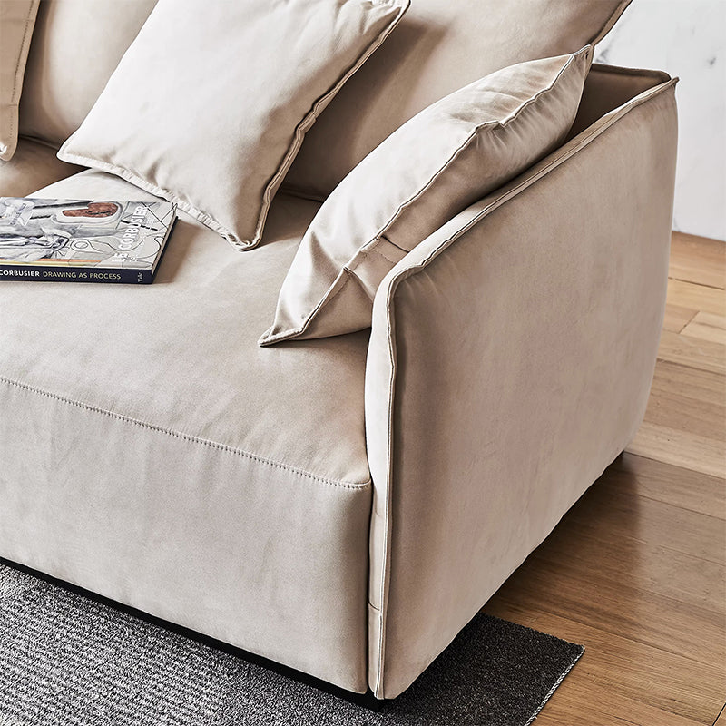 Filippo Khaki Velvet 3 seater Sofa-Khaki