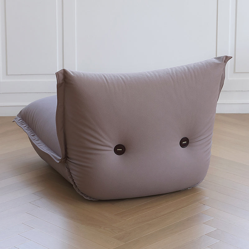 Teddy Minimalist Bean Bag Armless Chair & Lounger-Purple