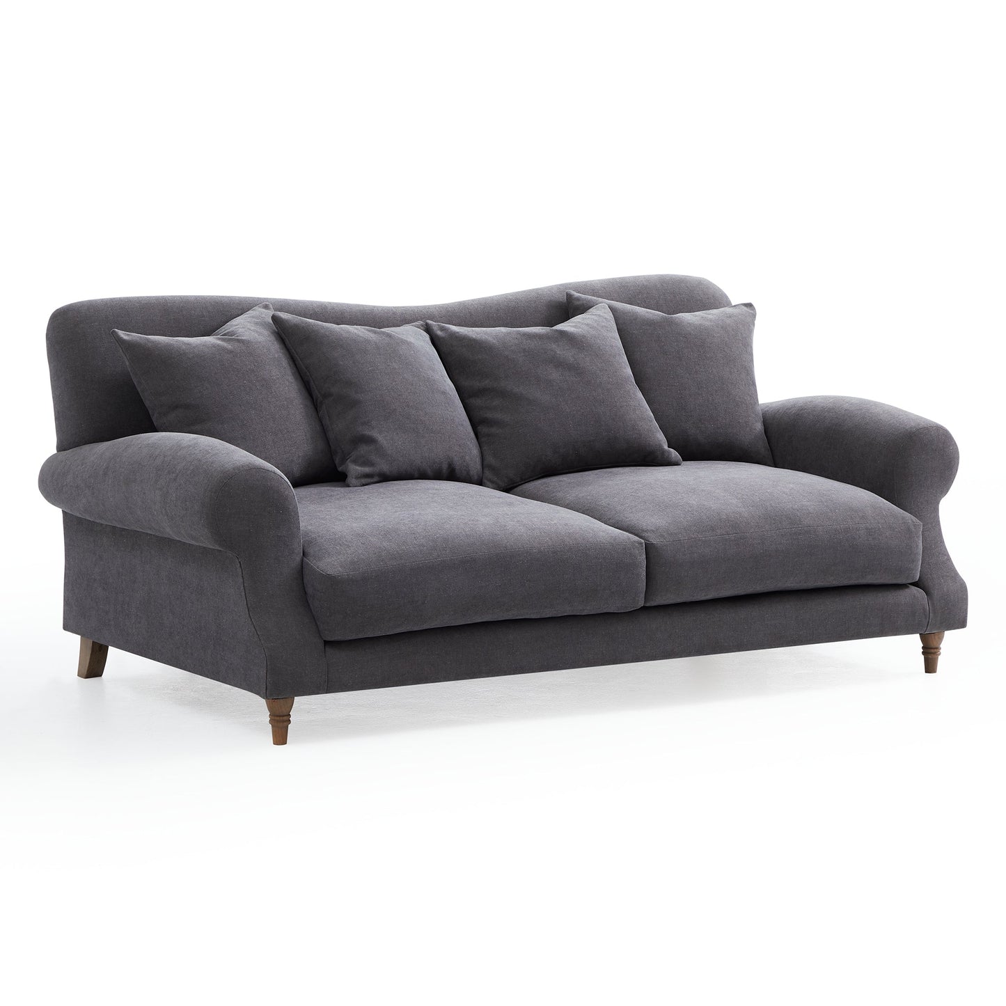 Isabelle Vintage Gray Fabric Sofa-Gray