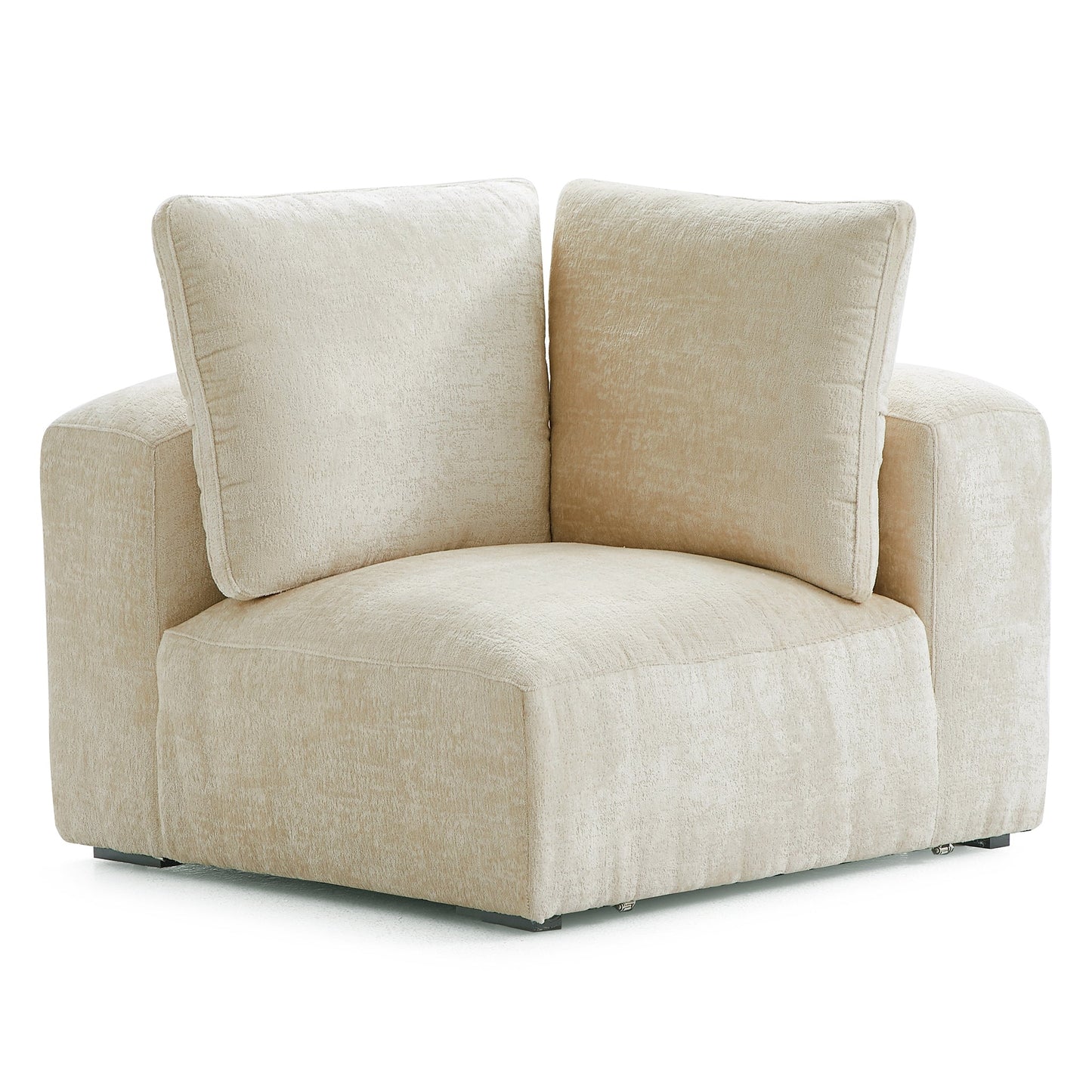 The Empress Camel Corner Sectional Sofa-Beige