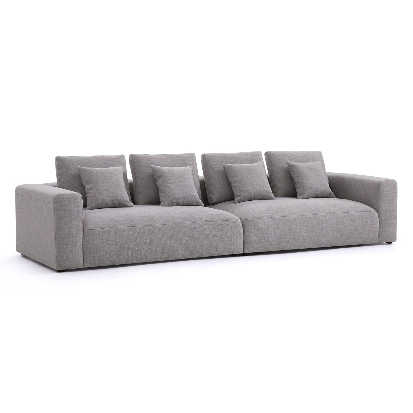 Nathan Modular Light Gray Polyester Fabric Sofa-Light Gray