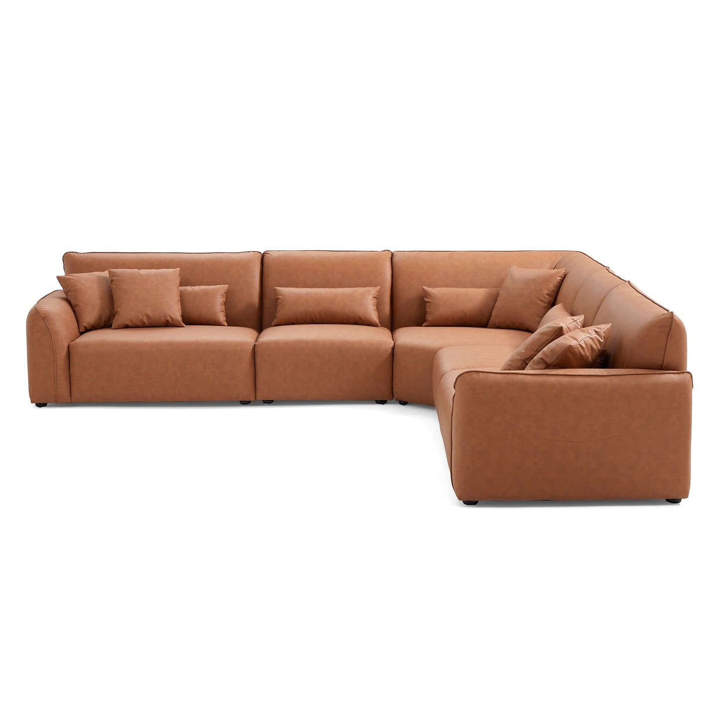 Canapé d'angle minimaliste marron Milano Moda