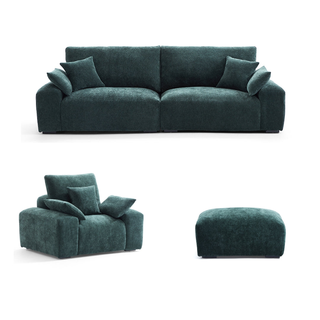 The Empress Green Sofa Set-Green-106.3″
