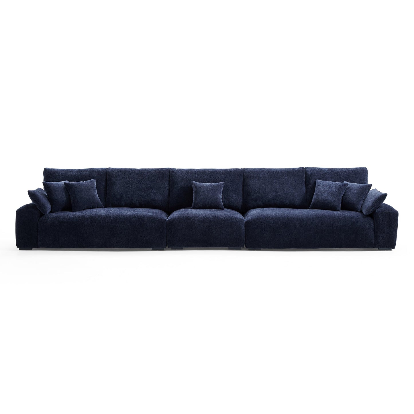 The Empress Navy Blue Sofa-Navy Blue-175.6"