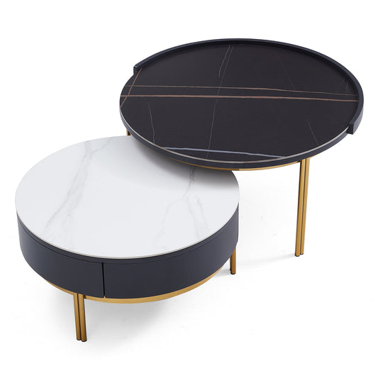 Noble Gilded Coffee Table Set-30.3″ & 25.6″
